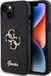 Guess 4G Logo Glitter Back Case - iPhone 15 - Zwart