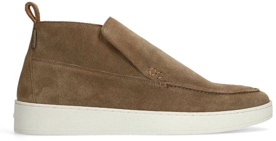 Manfield Taupe Suède Chelsea Boots Heren Maat 44