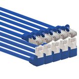 1aTTack.de Cat.6 netwerkkabel 90 graden hoek 1m - Blauw - 5 stuks