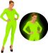 Widmann Neon Groen Bodysuit Glow Vrouw XL Carnaval kostuum Verkleedkleding