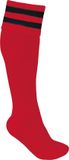 PROACT® Sportsokken Met Contraststrepen PA015 - Sporty Red / Black - 47/50 EU