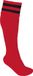 PROACT® Sportsokken Met Contraststrepen PA015 - Sporty Red / Black - 47/50 EU