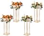 Vevor Set van 4 Vierkante Bloemenkrukjes 20 X 20 X 60 cm Goud
