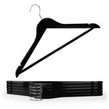 Blumtal Kledinghangers Hout - Set van 20 Kleerhangers - Antislip - Met inkepingen - Zwart