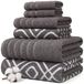 Amrapur Pacific Coast Textiles Oxford Ash Grey 6-delige handdoekenset