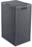 Curver Kaya Wasmand met deksel - 60L - 38x29x58,5 cm - Antraciet