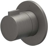 IVY Pact Symmetry Afbouwdeel voor Inbouwstopkraan met Rond Rozet - Geborsteld Metal Black PVD