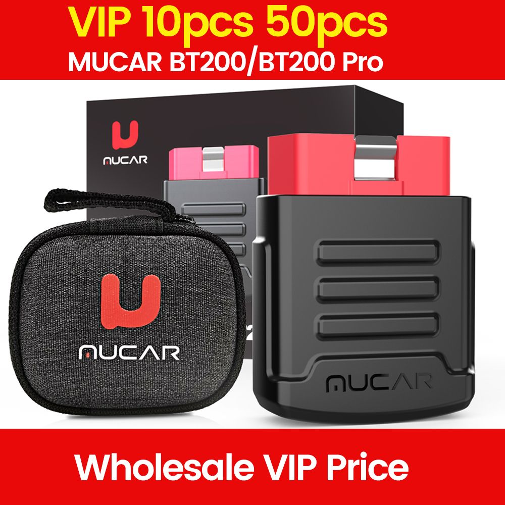VIP 10-100 Stuks MUCAR BT200/BT200 Pro OBD2 Diagnostic Tool Volledige Systeem Diagnose Bluetooth