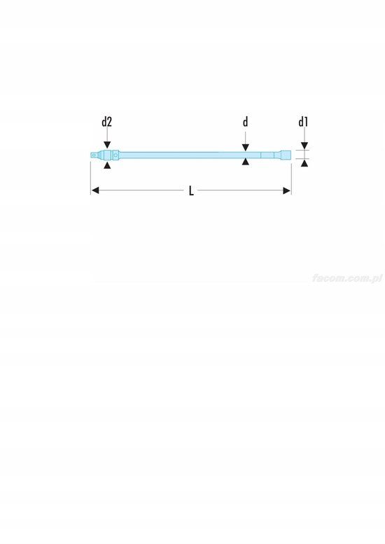 Facom Verlengstuk 1/4" met Vergrendeling, 100 mm