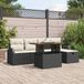 Maison Exclusive - Ensemble de jardin 6 places, ensemble de salon en polyrotin noir