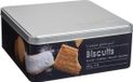 5Five Koektrommel biscuits - metaal - zwart/zilver - 20 x 20 x 8 cm