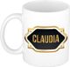 Bellatio Decorations Bol Claudia naam cadeau mok / beker met gouden embleem - kado verjaardag/ moeder/ pensioen/ geslaagd/ bedankt