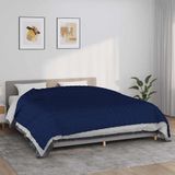 vidaXL Verzwaringsdeken 220x260 cm 11 kg Badstof Blauw