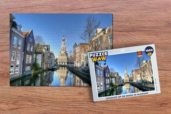 MuchoWow Puzzel Alkmaar - Uitzicht - Gracht - Legpuzzel - Puzzel 1000 stukjes volwassenen