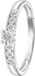 Lucardi Dames ring met 7 diamanten (0,05ct) - Ring - Cadeau - 14 Karaat Goud - Witgoud