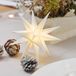 Novaliv Kerstster decoratie | 12 cm WIT | Binnen en buiten | LED met batterijcompartiment + afstandsbediening