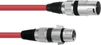 OMNITRONIC XLR kabel 3pin 3m rood