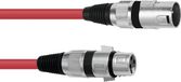 OMNITRONIC XLR kabel 3pin 3m rood