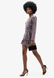 Superdry Fluwelen Mini-Wikkeljurk Dames Rock Dark Grey UK16-EU44