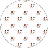 Bonateks, Ronde digitaal bedrukte muismat, antislip onderkant, voor kantoor en thuis, diameter: 22 cm