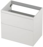 INK - Onderkast 2 Laden Greeploos Gelakt 45gr A-symmetrisch - 700x450x650 Mm - Mat Wit
