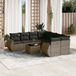 Maison Exclusive - Ensemble de jardin, 9 pièces, avec coussins, gris, en polyrotin
