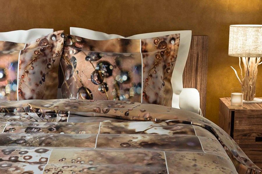 Heckett & Lane Eli Dekbedovertrek Lits-jumeaux 240x200/220 cm + 2 kussenslopen 60x70 cm - Copper Gold