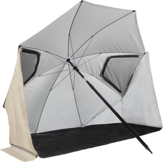 VirtuFit Strandparasol Premium - Windscherm - 225cm - Beige