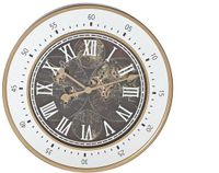 Home ESPRIT Wandklok, bruin, goud, glas, ijzer, 59 x 8,5 x 59 cm