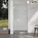 FortiFura Galeria Douchedeur - 80x200cm - 8mm - Veiligheidsglas - Ribbel - Helder Glas (Chroom)