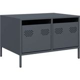 Meuble TV anthracite 68x50x43,5 cm acier laminé à froid