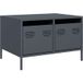 Meuble TV anthracite 68x50x43,5 cm acier laminé à froid