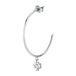 La Petite Story Boucle d'oreille C Hoop Tree 50 mm Argent Femme