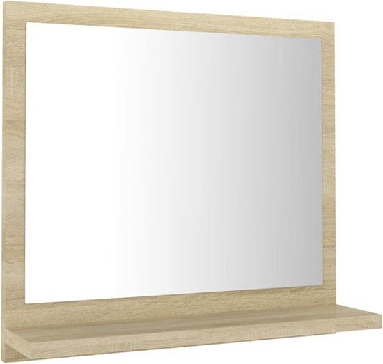 vidaXL Badkamerspiegel - 40x10,5x37 cm - Bewerkt Hout - Sonoma Eikenkleurig