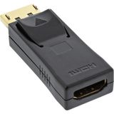 InLine 17198J DisplayPort male naar HDMI female kabel adapter, zwart