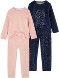 Vertbaudet Set van 2 lange velours pyjama's