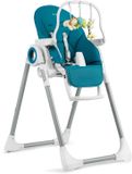 Nukido Belo Chaise haute pour enfant avec table, chaise longue, bleu foncé + barre de jouets
