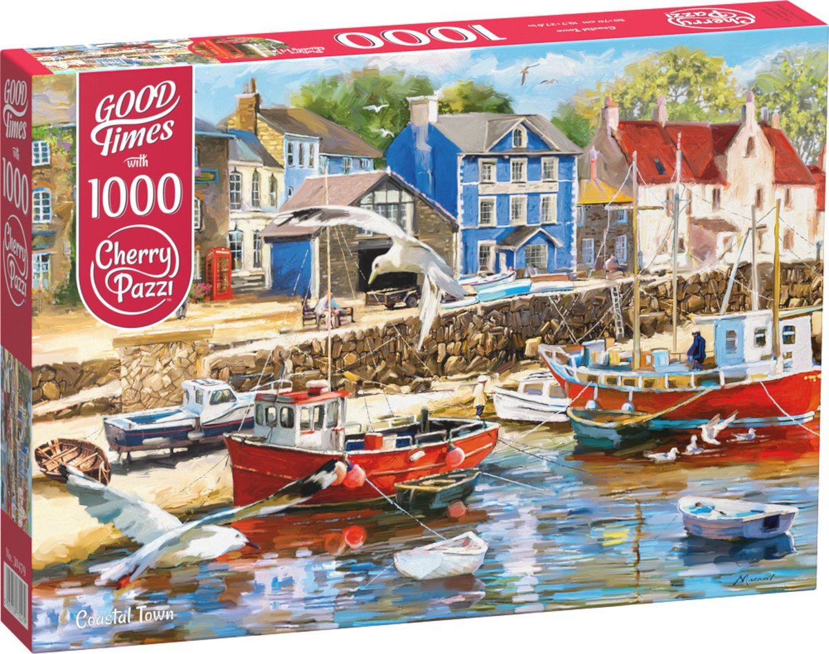 Cherrypazzi Coastal Town Puzzel 1000 Stukjes