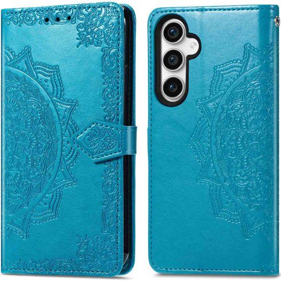 imoshion Hoesje - Geschikt voor Samsung Galaxy S23 FE - Mandala Bookcase - Turquoise