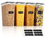 Boîtes de conservation avec couvercle - Hermétique - Set de 4 - 3,7 l - Plastique sans BPA