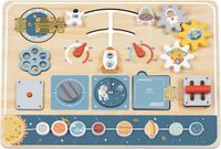 Tooky Toy Activiteitenbord - FSC Hout - Ruimtethema - Geschikt voor 3+ Jaar (Peuters) - Activiteitenpaneel - Speelbord - Educatief & Montessori Speelgoed