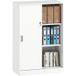 Pangivo Armoire de bureau à portes coulissantes verrouillable meuble de rangement blanc 80 x 40 x 120 cm