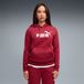 PUMA Sportief sweatshirt 'Ess No. 1' donkerroze / wit