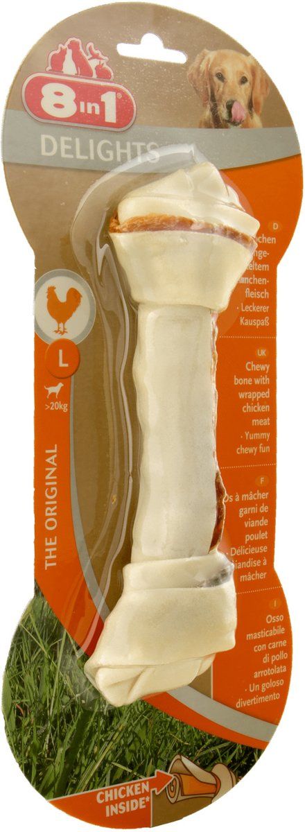 8in1 Gebr de Boon delight knoopkluifkip l - Hondensnack - S