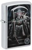 Zippo Stormaansteker, Anne Stokes, hoogglans chroom, Color Image, navulbaar, herbruikbaar, windbestendig design, cadeaudoos, gemaakt in de VS