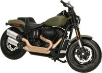 Maisto Modelmotor - Harley Davidson Fat Bob - groen - 13 x 4 x 4 cm - speelgoed