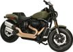 Maisto Modelmotor - Harley Davidson Fat Bob - groen - 13 x 4 x 4 cm - speelgoed
