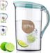 Ibenzoa® Pichet d'eau transparent avec couvercle pour porte de réfrigérateur, capacité de 2,1 litres, pour thé et boissons froides