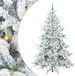 vidaXL Kunstmatige Hinged Kerstboom Wit 210 cm PVC en Staal