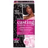 L’Oréal Paris Casting Crème Gloss Haarverf - 100 Black Caviar - 3 stuks Voordeelverpakking